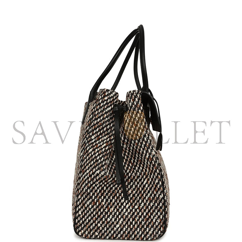 CHANEL MASTER XXL URBAN ESSENTIAL SHOPPING TOTE BLACK CALFSKIN AND MULTI TWEED GOLD HARDWARE (43*33*17.5cm) 